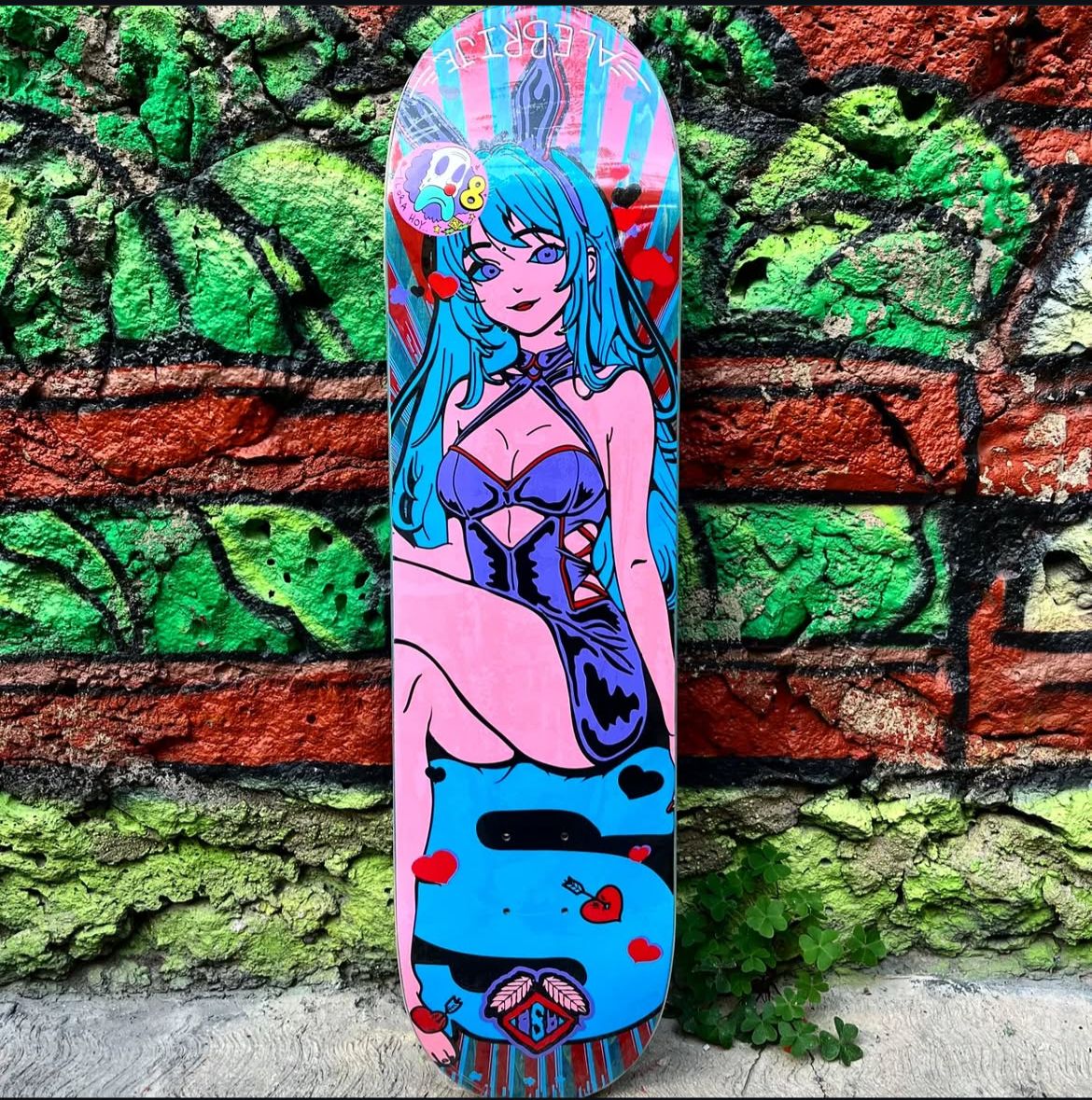 Tabla Alebrije 8.0 ¨Friki Bunny Blue¨