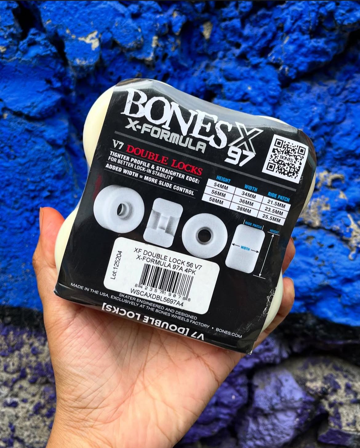 Ruedas BONES ¨DOUBLE LOCKS V7 56mm X97¨