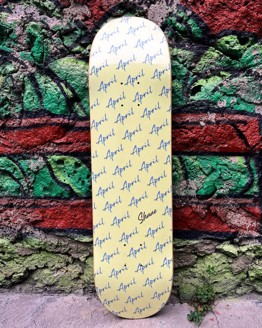 Tabla April 8.12 ¨Shane logo yellow¨