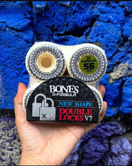 Ruedas BONES ¨DOUBLE LOCKS V7 56mm X97¨
